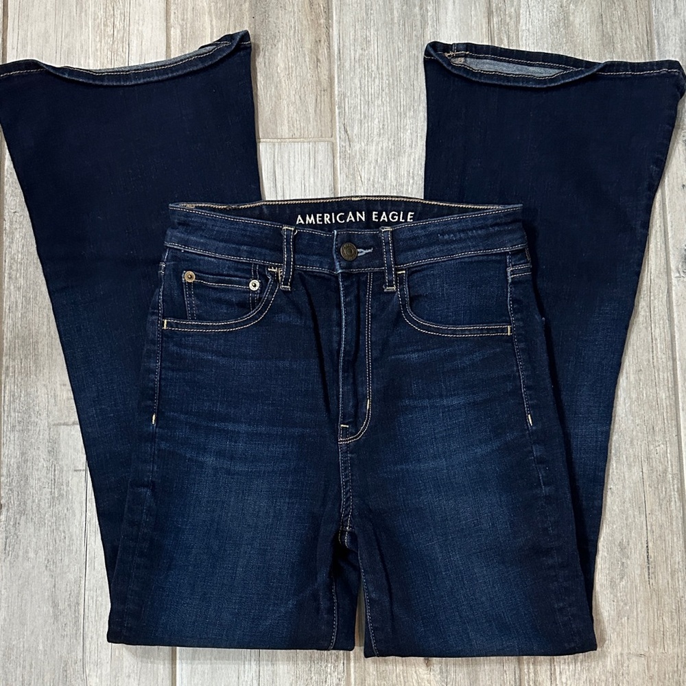 American Eagle Outfitters Dark Blue Flare Jeans